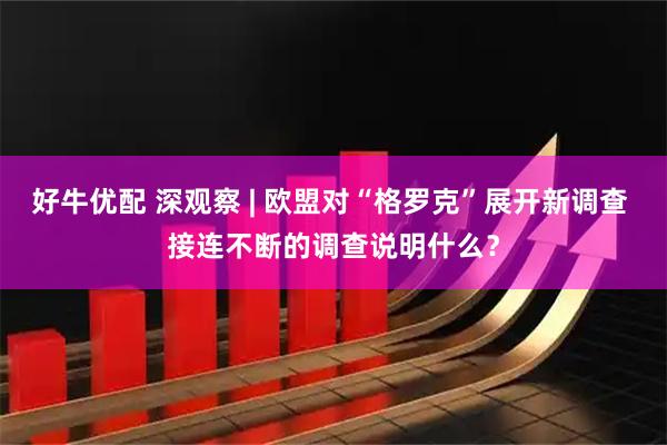 好牛优配 深观察 | 欧盟对“格罗克”展开新调查 接连不断的调查说明什么？